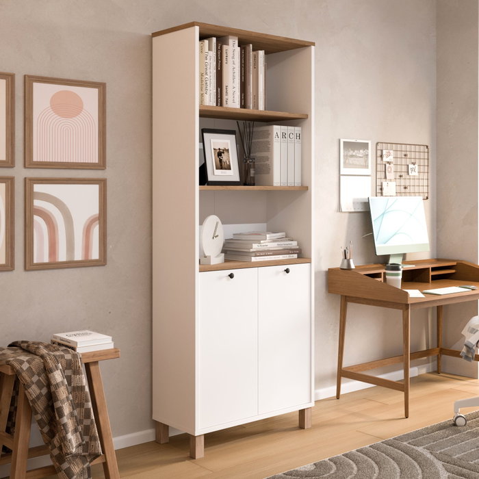 Hanah Home Nord - ND13-SW Blanco y Roble